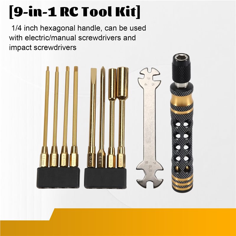 Kit de herramientas RC 9 en 1, - Rc Hobby Tool Kit reseña y precio