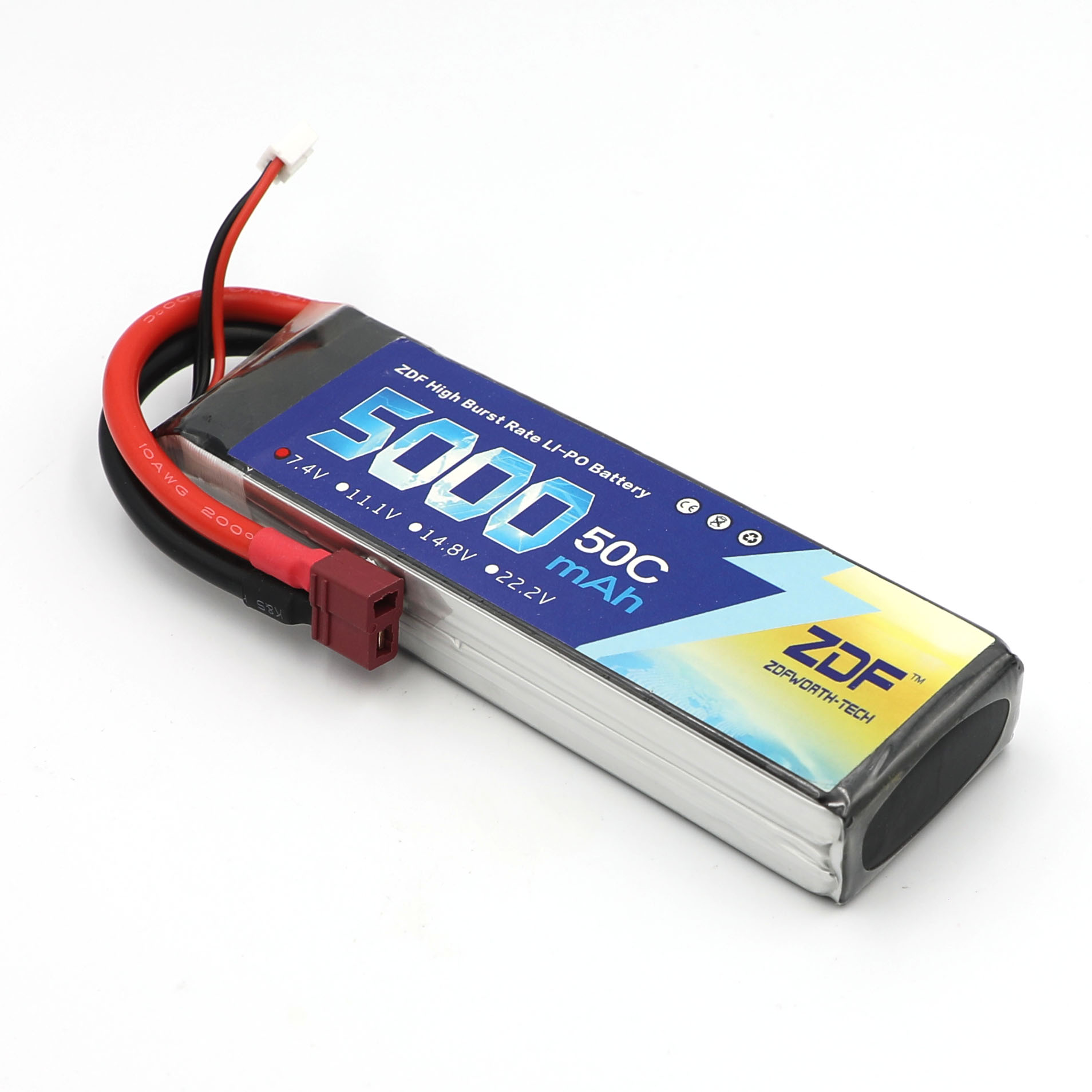 ZDF RC Lipo batería 7,4 V 5000 - Rc Remo Hobby reseña y precio