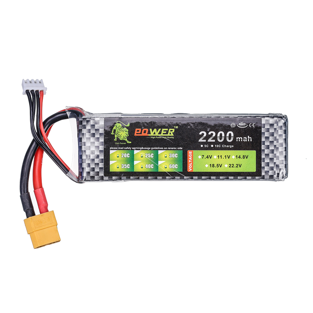 Batería Lipo 3S 11.1V 2200mAh  - Rc Hobby Helicopter reseña y precio